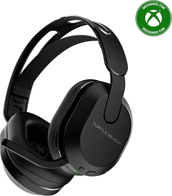 Turtle Beach Stealth 500 Audífonos Gamer Inalámbricos Multiplataforma para Xbox, PC | Xbox Series X|S, Xbox One, Bluetooth, Drivers de 40mm, Batería Recargable de 40 Horas, Micrófono Flip-to-Mute, Almohadillas de Espuma Viscoelástica, Negro