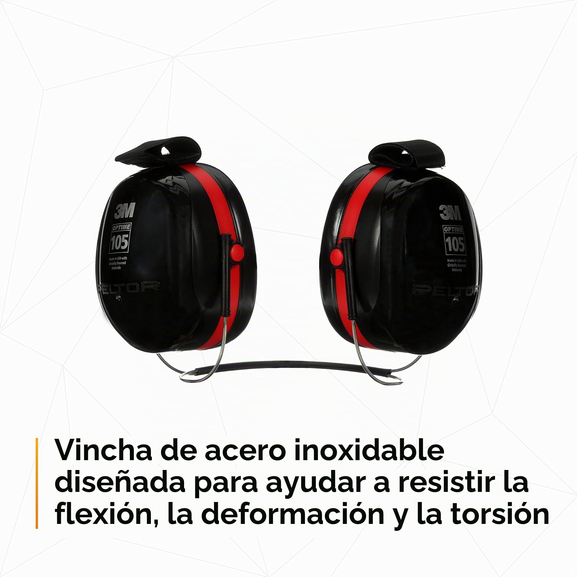 3M Peltor Optime 105 - Orejeras con banda para el cuello, protectores de oído, protección auditiva, NRR 29 dB