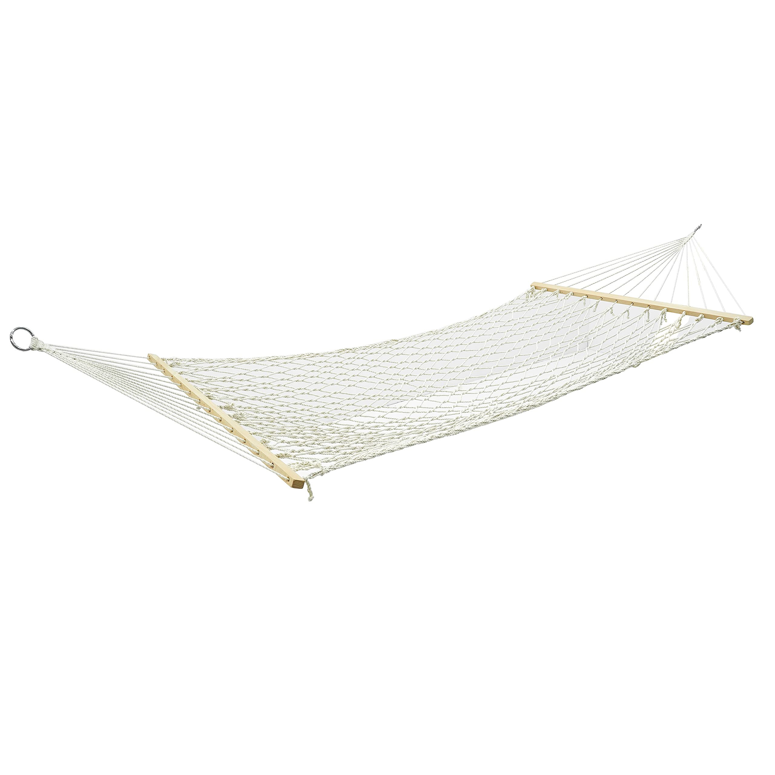 Amaca da Giardino in Cotone 200x170 cm con Barre di Diffusione in Legno da 150 cm Sollevamento carico di 150 kg (200x170)