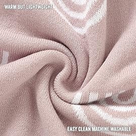 Bleu La La Knit Baby Swaddle Blanket for Girls - 100% Cotton Buttery Soft Cozy Receiving Swaddle Stroller Blanket for Shower Gift Registry for Newborns, Infants, Toddlers (Rainbow - Pink)