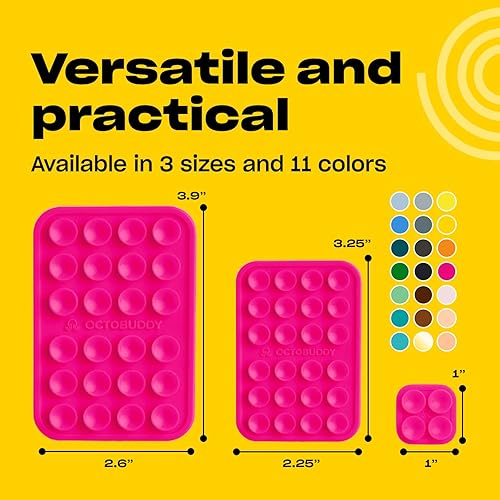 Miniatura 6 de OCTOBUDDY Classic MAX - Funda adhesiva de silicona con succión para teléfono - Manos libres, soporte de agarre fuerte para selfies y videos -