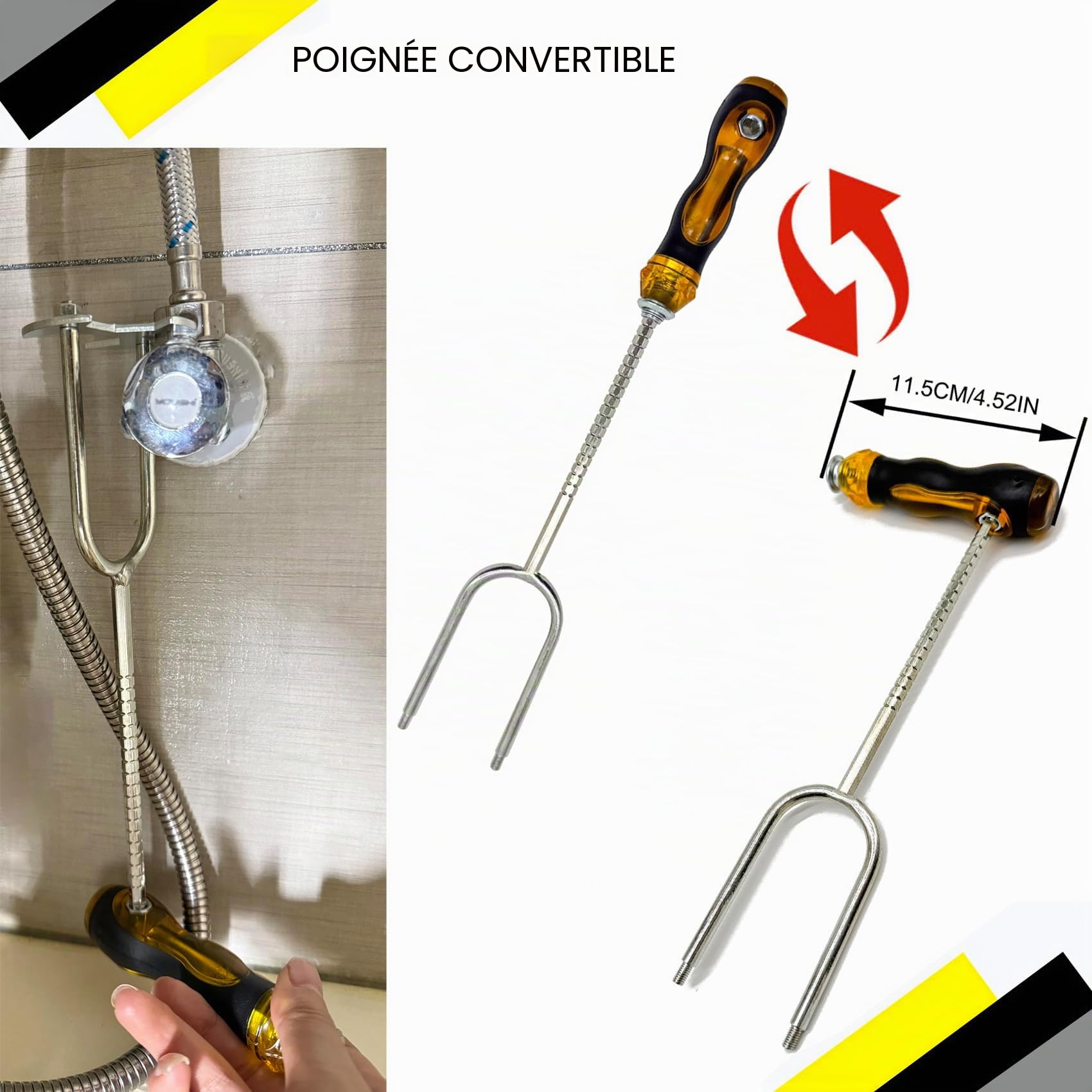 Clés de Robinet/Lavabo Réglable Outil de clé à tuyau de plomberie | Multifonctionnelles 21 spécifications pour Évier, Clés Tubulaires et à Pipe pour la cuisine, la salle de bain et l'évier