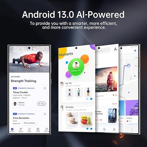 Miniatura 7 de Teléfono inteligente I24 Ultra 5G, teléfono desbloqueado de 6+256 GB, Android 13.0, cámara de zoom de 48+108MP, teléfono móvil con bolígrafo