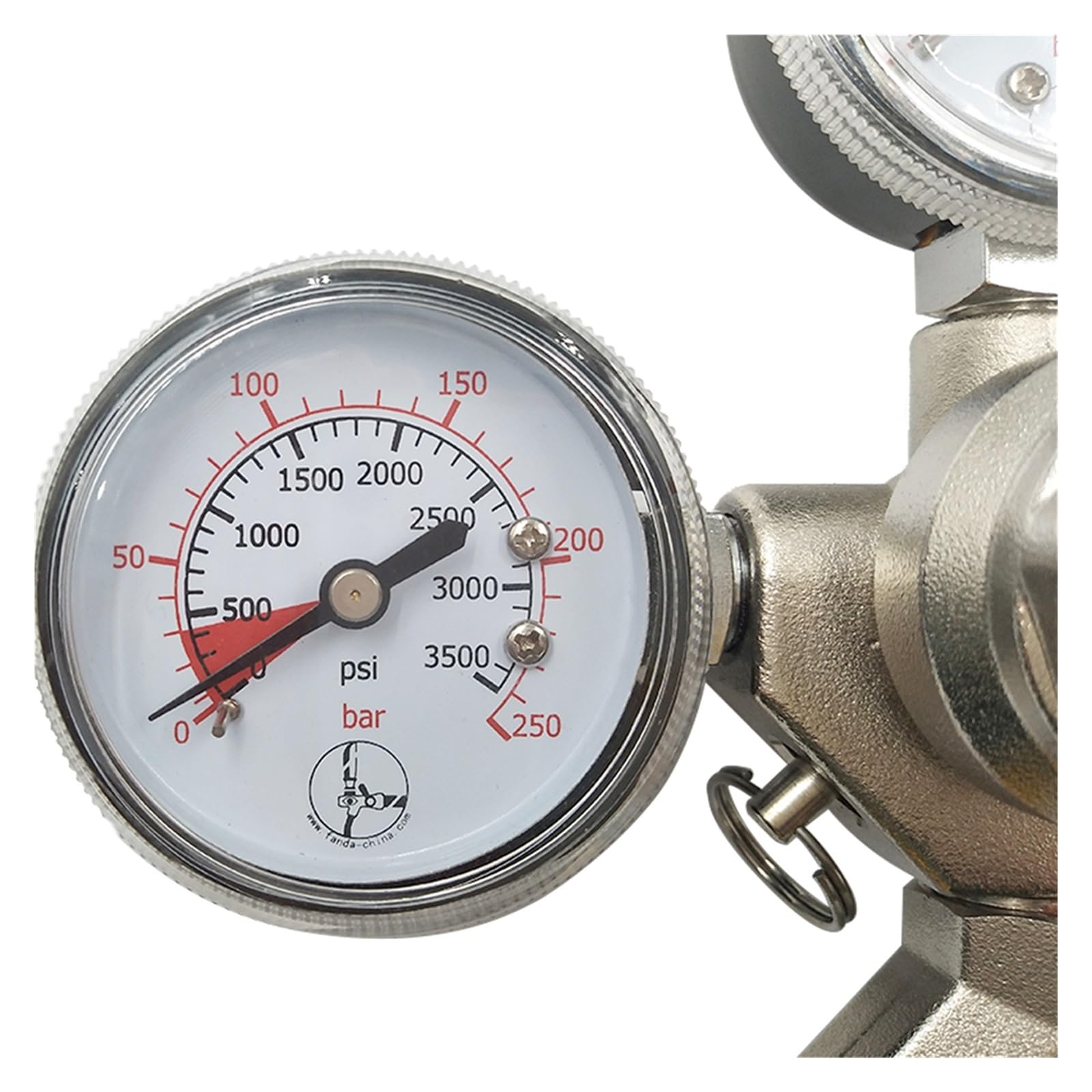 Reduktor ciśnienia CO2, Regulator CO2 Reduktor ciśnienia piwa Homebrew Regulator Podwójny manometr - Kegerator piwa z beczki z ciśnieniowym zaworem bezpieczeństwa