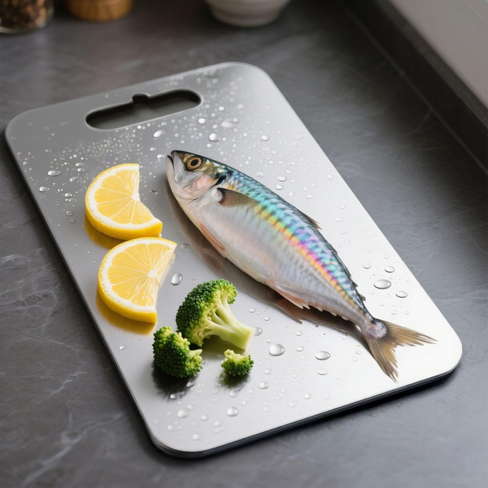 Nierdzewny Blat Do Krojenia 3 Sztuki Podkładek do Krojenia Klasy Spożywczej | Deska Do Krojenia Steków Ze Stali Nierdzewnej Na Mięso, Ser, Chleb, Ciasta, Sushi, W Domu, W Podróży, Na
