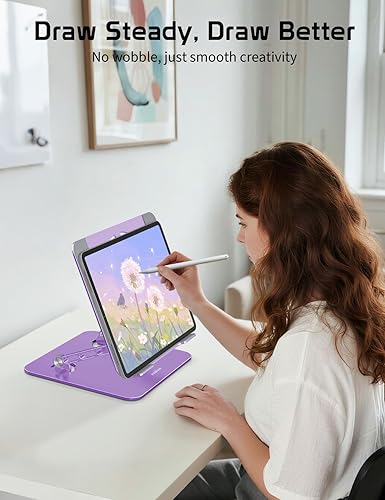 Miniatura 7 de Soporte de aluminio para computadora portátil para escritorio, elevador ergonómico ajustable para laptop, soporte plegable y portátil, apto para