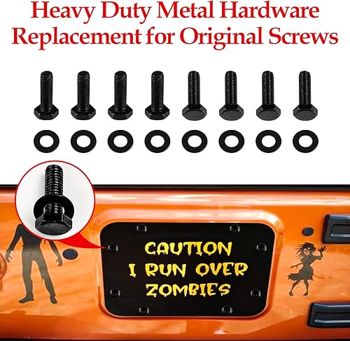 Miniatura 5 de Buling Placa de Relleno del Portador de Neumático de Repuesto de Aluminio Wrangler, Tapón del Portón Trasero, Cubierta de Placa de Ventilación