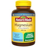 Nature Made Extra Strength Magnesium Oxide 400 mg, Magnesium Supplement for Muscle, Nerve, Bone and Heart Support, 110 Softgels, 110 Day Supply