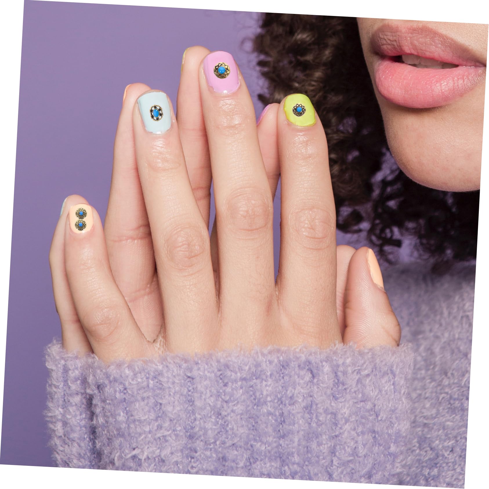 Ipetboom 2Sets Retro Nail Charms Decorative Nail Gems for Unique Nail Art Versatile Nail Ornaments for Designs for Weddings Birthdays and Special Occasions