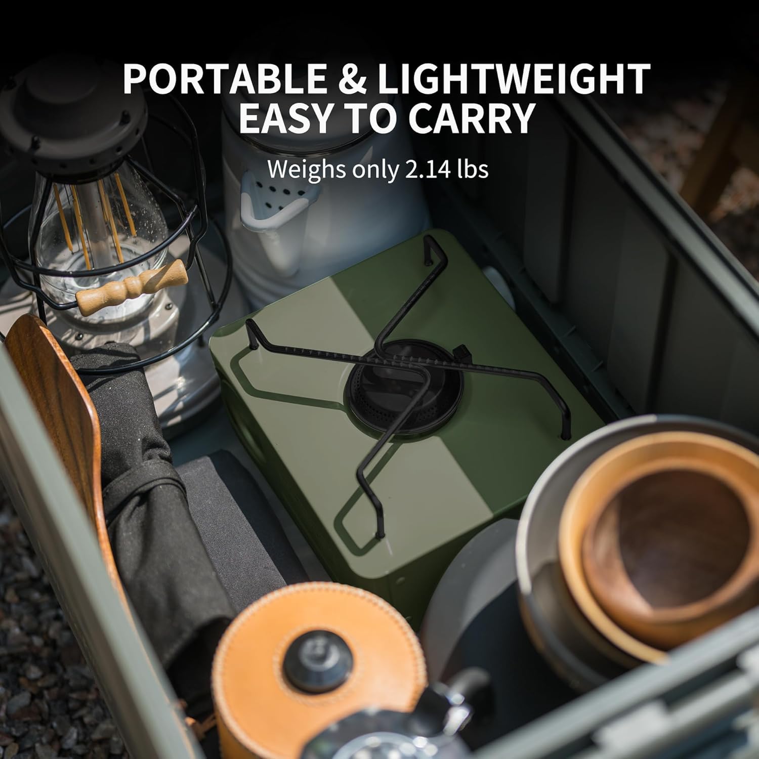 Naturehike Mini estufa de gas portátil para camping para senderismo y viajes, diseño compacto, compatible con recipientes de butano y propano