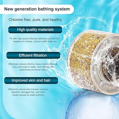 Miniatura 2 de Filtro de ducha de repuesto para cabezal de ducha montado en la pared, compatible con el cartucho de cabezal de ducha Sprite SLC, para agua dura,