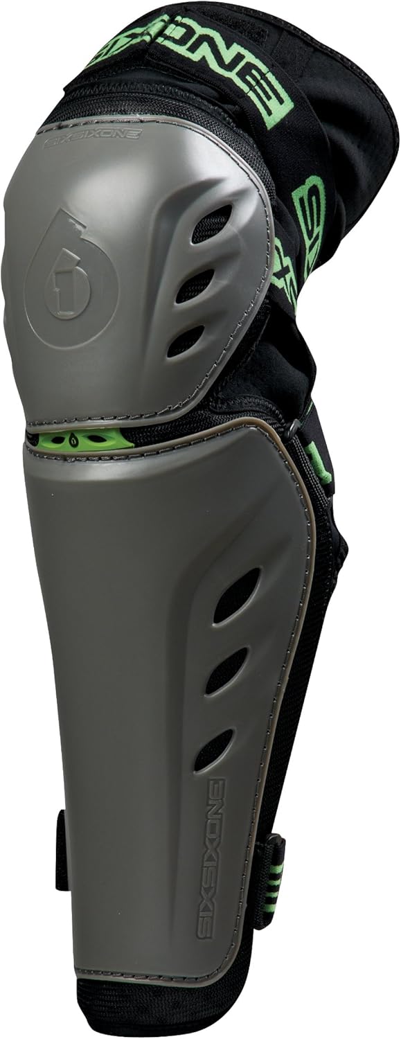 Sixsixone Race Knee Shin Guards Lime/Gray Large Cycling