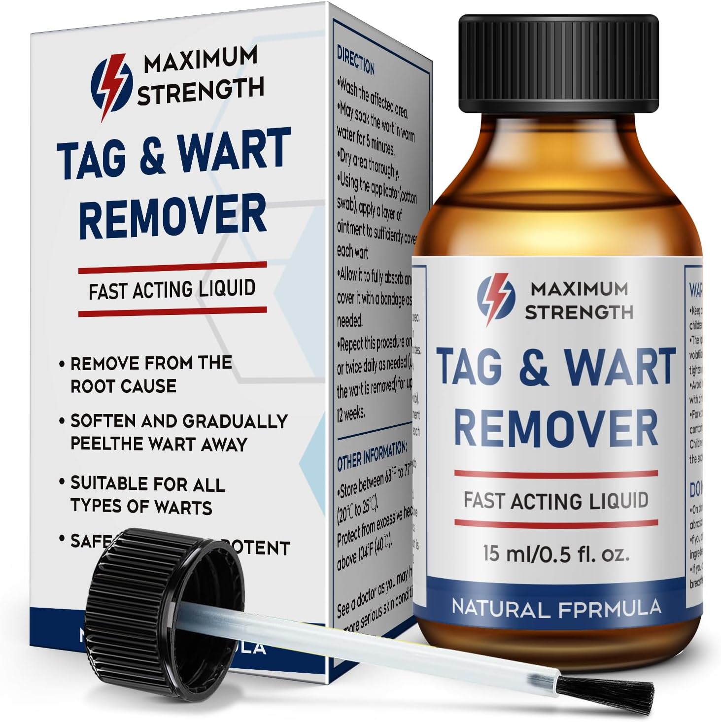 SKAYAH 15ML Skin Tag Removal Kit, at-Home Skin Tag Remover, Fast Acting Wart Freeze Off, Plantar wart Remover for feet, Wart Remover for Corn, Genital Wart, H Warts, Common Wart, Flat Wart, Callus-L5