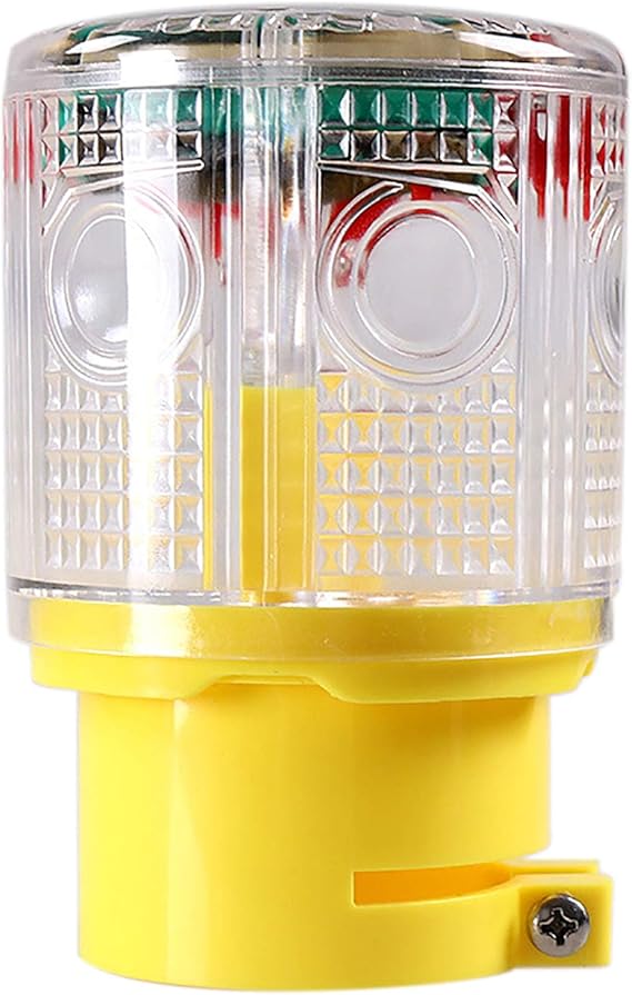 PartyKindom Solar Warnleuchte Mit Blitzfunktion - Kabellose Baustellenleuchte Für Außenbereich