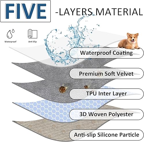 Vista 333 de VClife - Funda para sofá de 2 plazas o modular, de felpilla, antideslizante, lavable, apta para perros, protectora, caqui, 71 x 118 pulgadas 0 0