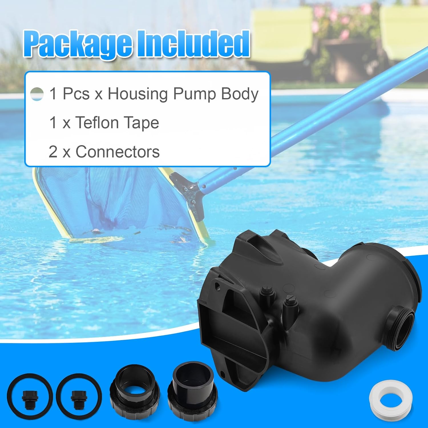 SPX3200A Pool Pump Housing with Drain Plugs Replacement for Hayward TriStar Pumps VS SP3200VSP SP3200EE SP3200X SP3600 Series, Housing Pump Body Fits for Hayward EcoStar SP3400VSP Pump