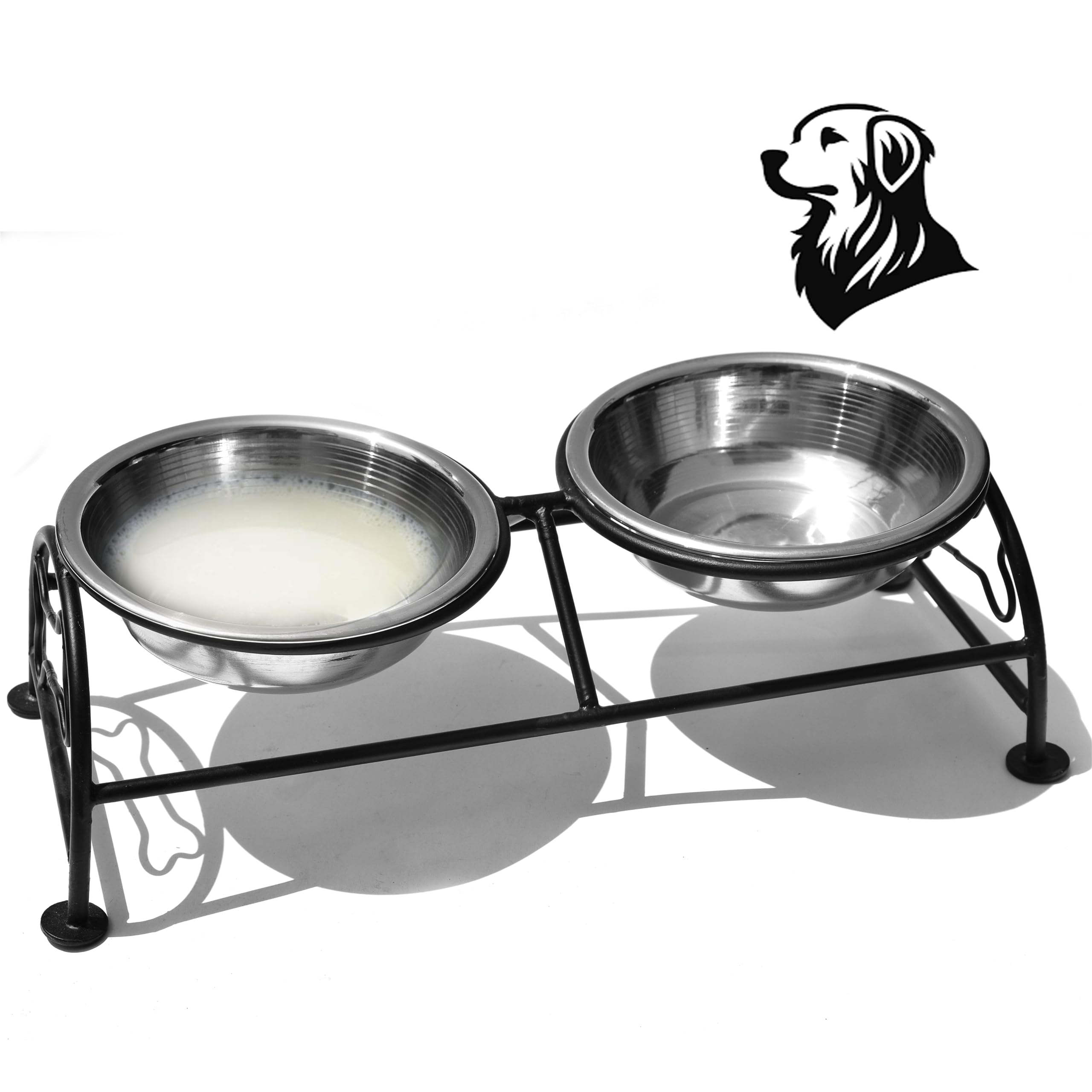 Pure Source India Pet Feeder Dog Food & Water Bowl Set of 2 with Iron Stand/Stainless Steel Bowls (Small Bowl) (30.5 X 10 CM) (B0CZSYTSKH) Amazon Price History, Amazon Price Tracker