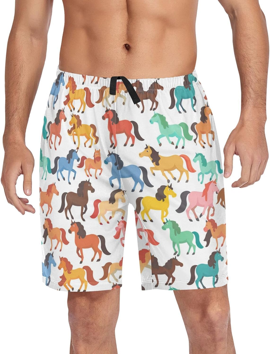 Pajama Shorts for Men, Men's Pajama Bottoms Sleepwear Basketball - Image 2