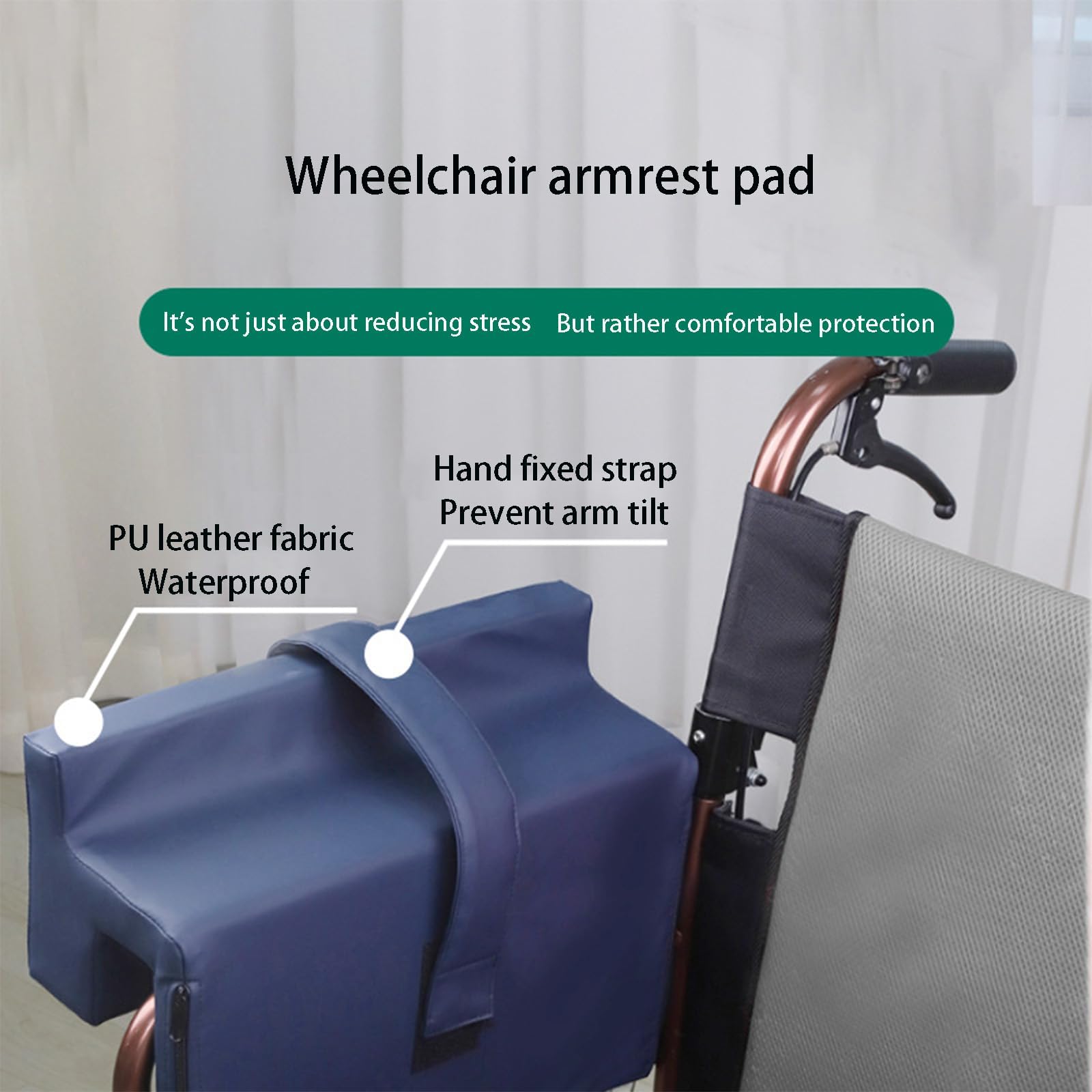Guantes para reposabrazos de Silla de Ruedas, Almohadillas Gruesas para reposabrazos, Funda ergonómica para reposabrazos, Funda Impermeable para reposabrazos de Silla