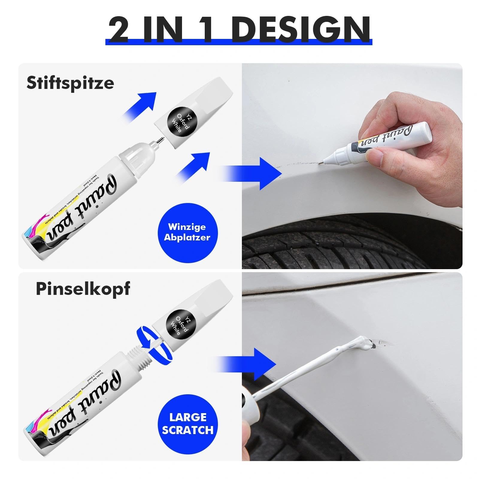 Stylo de peinture pour voiture compatible avec Ford (UM Agate Black Metallic) - 2