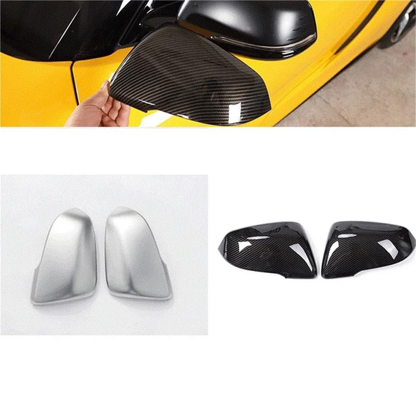 Osłona lusterka samochodowego na zewnętrzne boczne lusterko wsteczne, osłona ochronna do Supra 2019, 2020, 2021, do lusterek samochodowych (srebrna)