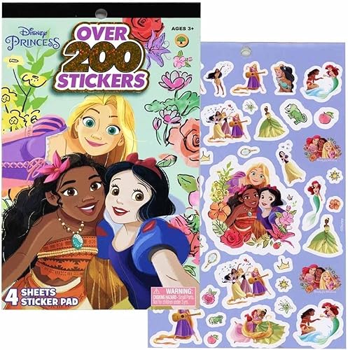 Miniatura 5 de Mega Disney - Juego de calcomanías para niñas, paquete con más de 800 calcomanías con princesas, Frozen, Minnie Mouse y Moana | Calcomanías de