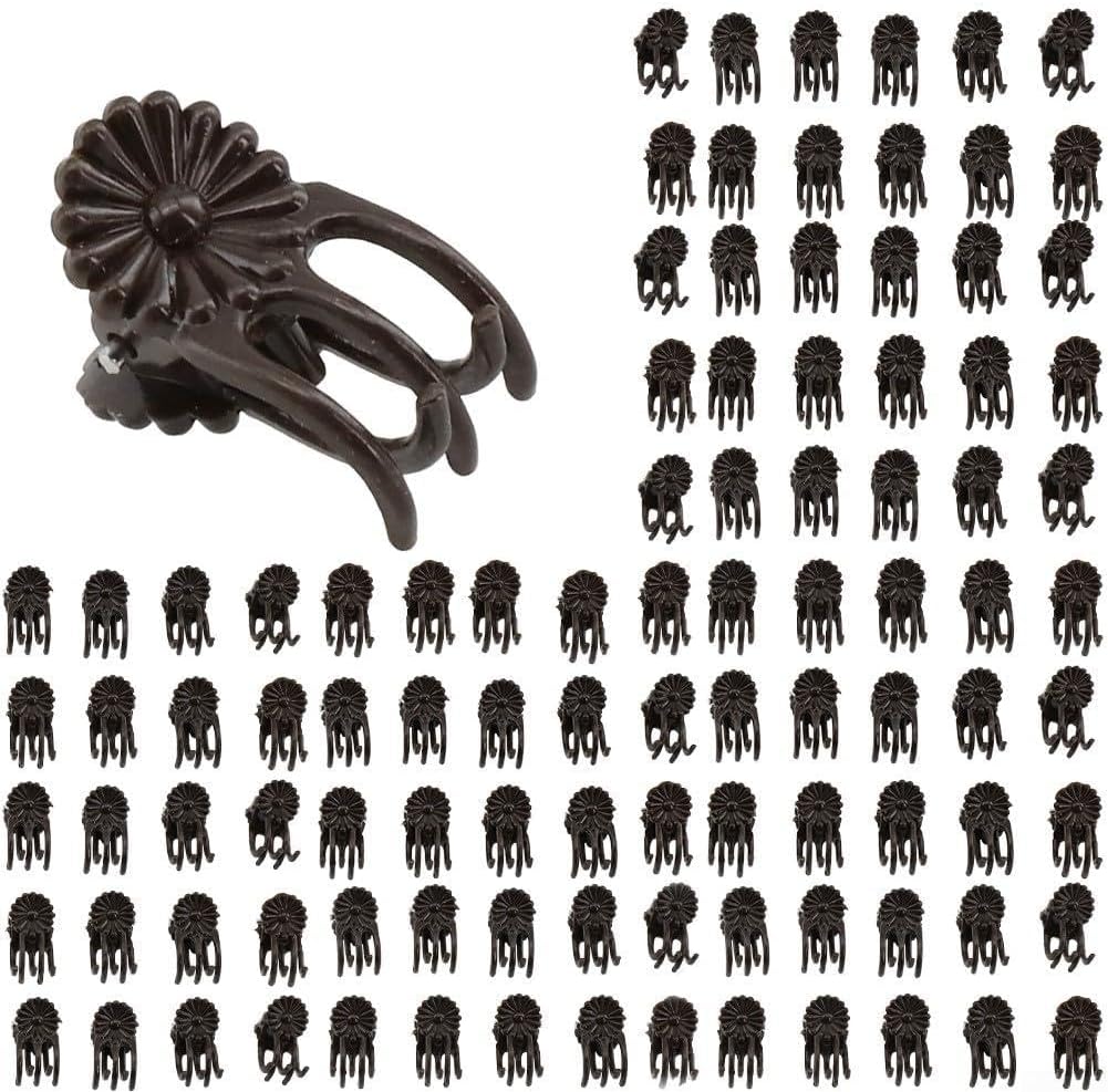 100 Pack Green Orchid Clips for Plant Support, Reusable Pp Stem Clamps to Secure Vines and Flowers to Stakes, Easy Open Garden Holders for Indoor Outdoor Growing