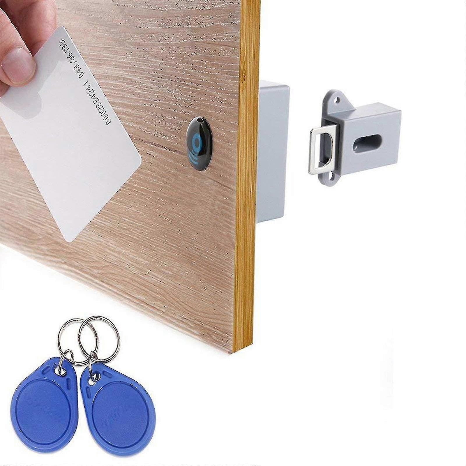 Invisible Electronic Cabinet Lock, Hidden Lock, DIY RFID Lock La-tch for Wooden Cabinet Drawer Locker Cupboard