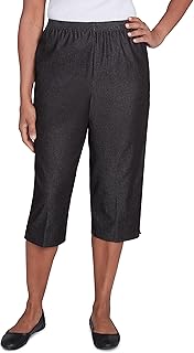Women's All Around Elastic Waist Denim Petite Capris Pants - Elastic Waist Jeans