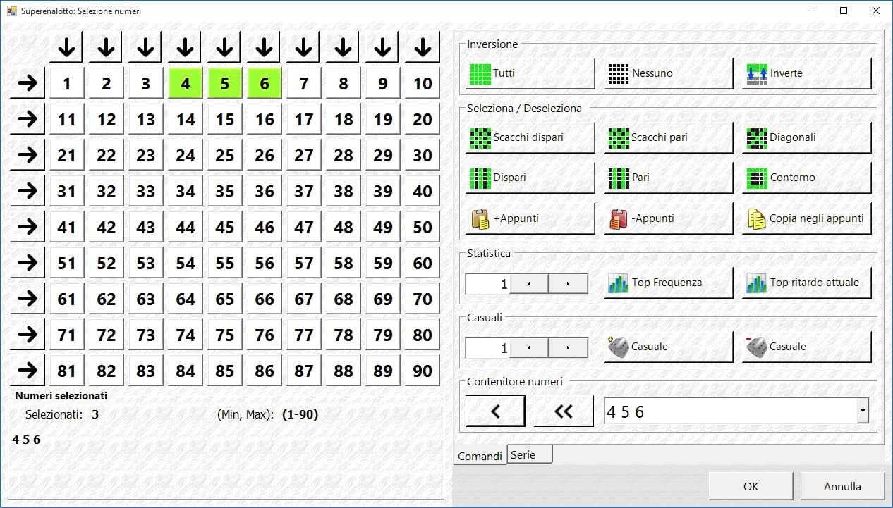 SUPERENALOTTO 6 - il software per sviluppare i sistemi migliori per il superenalotto