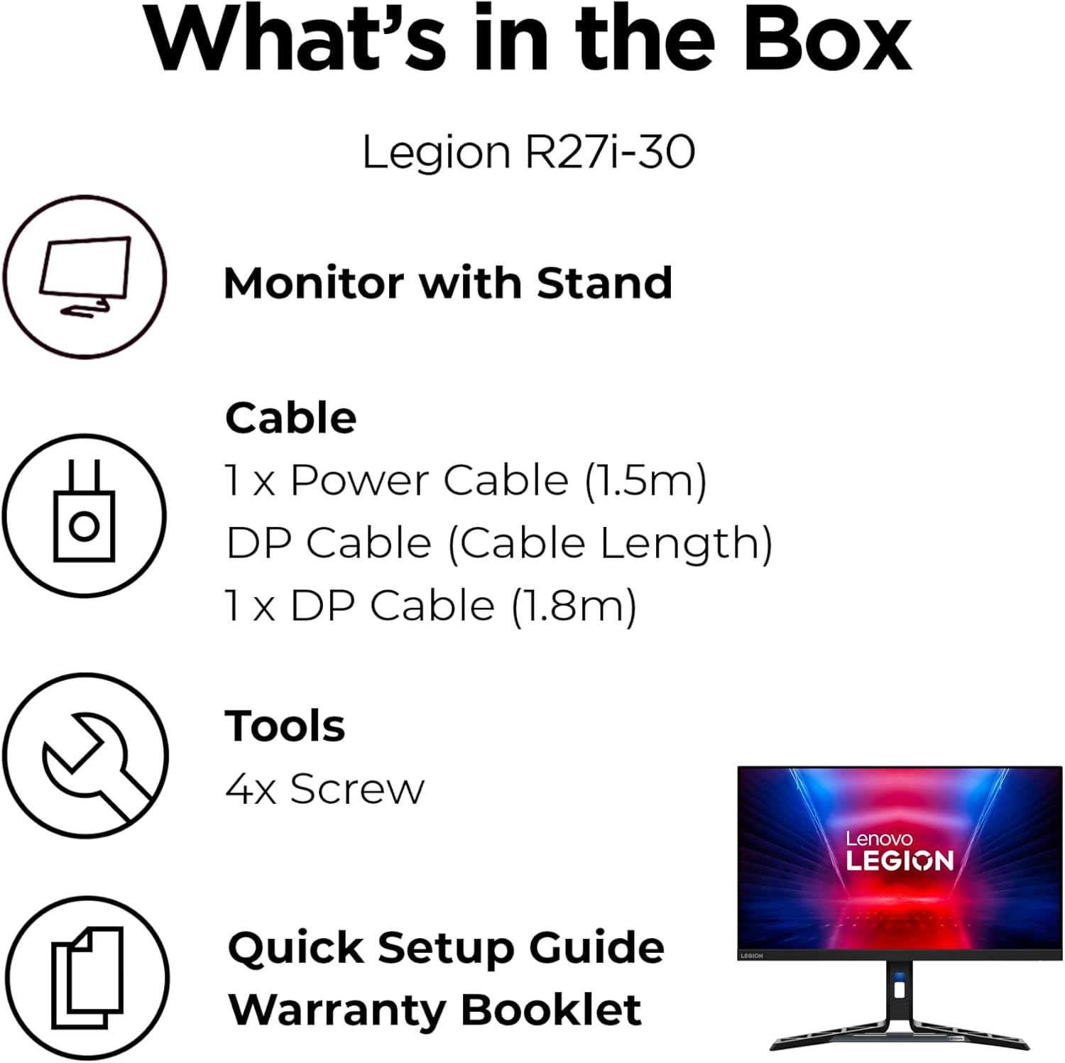 71LnWIYgrfL._AC_SL1500_ Lenovo Legion R27i-30 27 inch Gaming Monitor | FHD, 1080p, 165Hz, IPS, 0.5ms, HDMI, DP | AMD Freesync Premium | PS5, Xbox, PC Screen