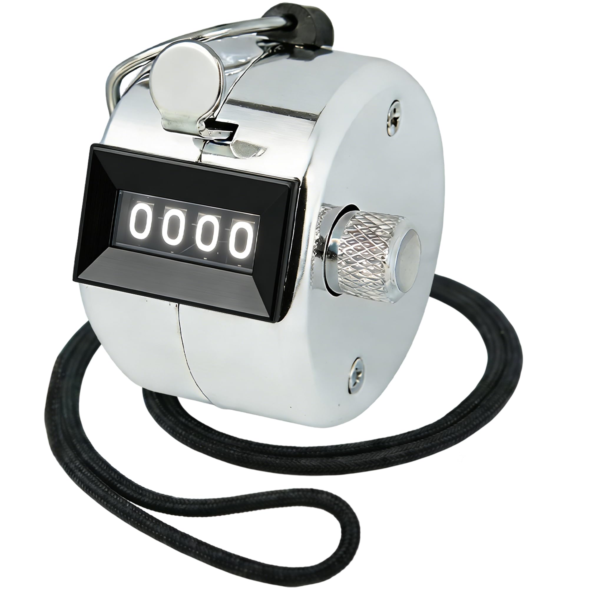 Amble Tally Clicker Counter, Metal Case Mechanical Clicker Digital Handheld Tally Counter with Nylon Lanyard