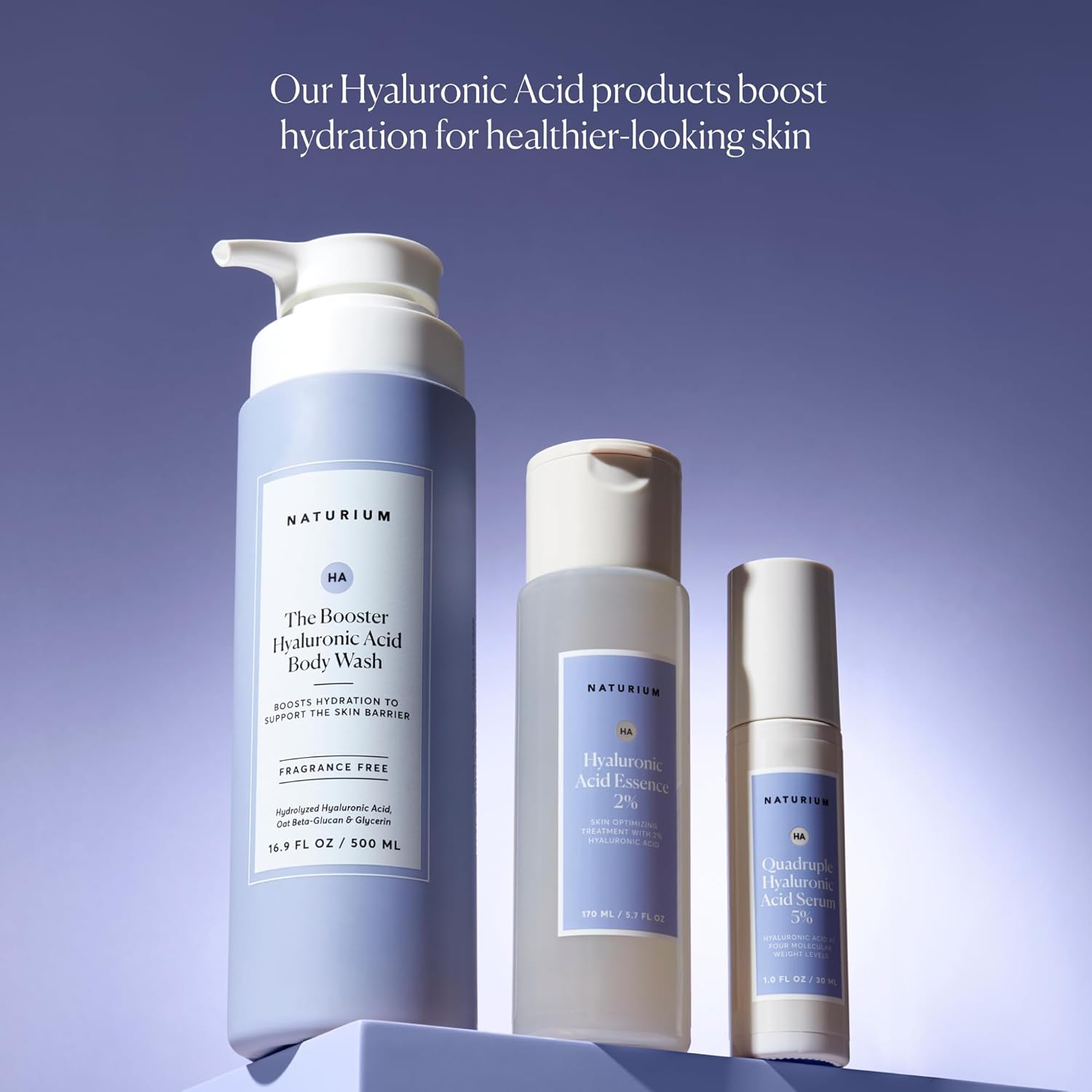 Naturium The Booster Hyaluronic Acid Body Wash, Hydrating & Moisturizing plus Minimizes Dryness, with Glycerin & Vitamin B5, 16.9 oz - Image 5