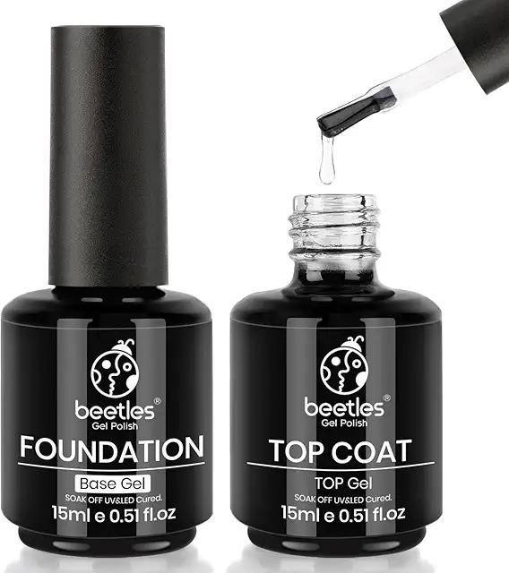 Beetles No Wipe Gel Base & Top Coat Set - Hybrid Nails