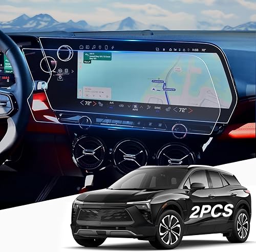 Vista 18 de 1 protector de pantalla de cristal templado brillante de 13.4 pulgadas para Silverado & Sierra 2500HD 3500HD 2022~2026 (sin botones en la pantalla)