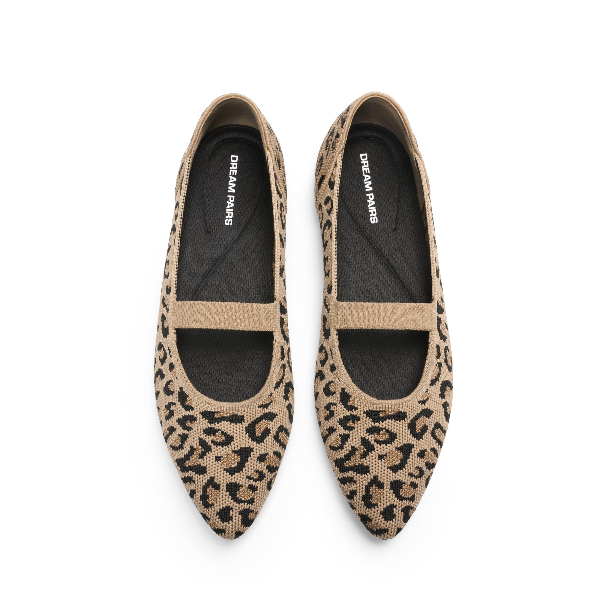 DREAM PAIRS Women's Knit Ballet Flats Mary Jane