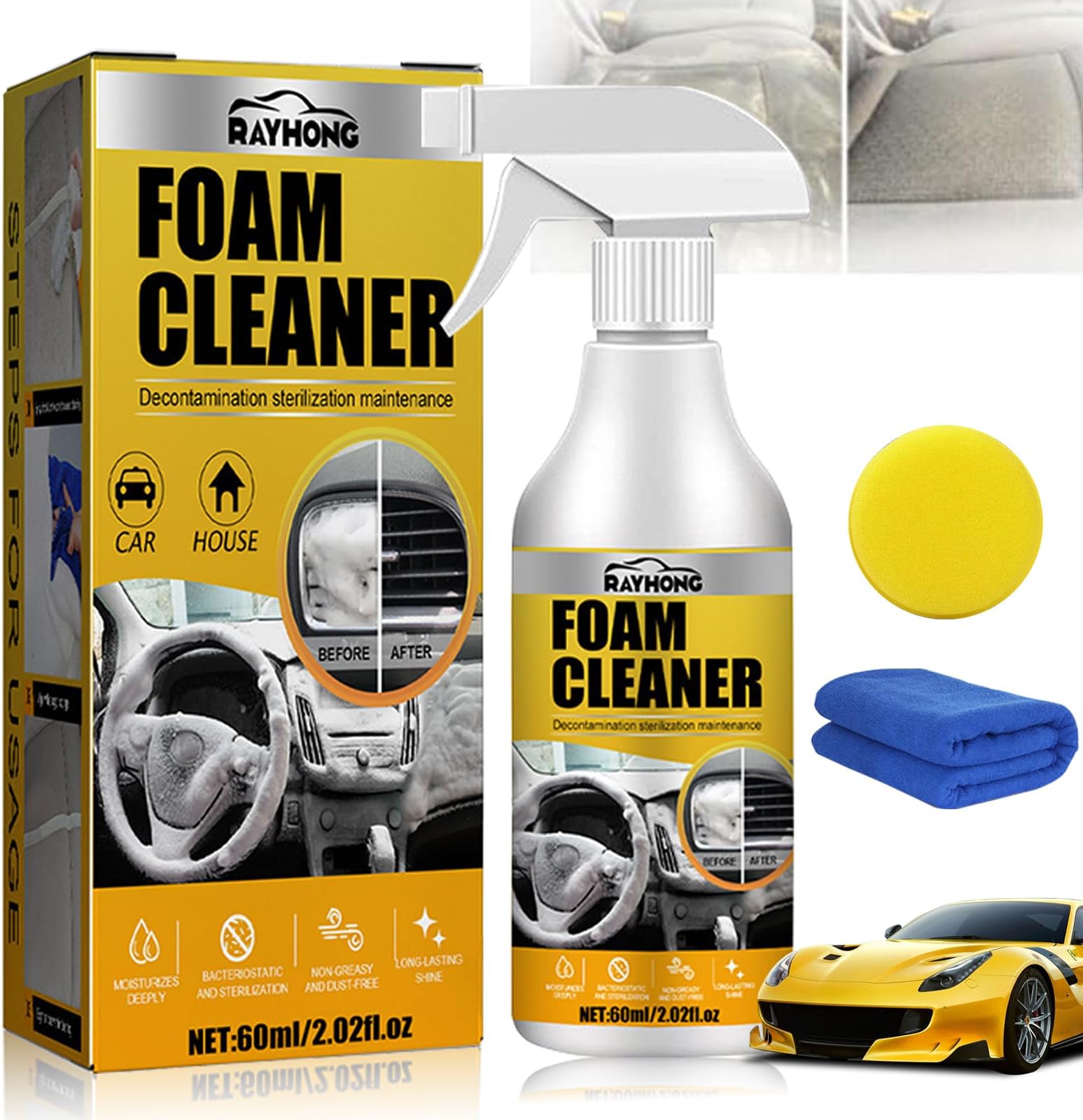 Fibosara MultiPurpose Foam Cleaner, Homebbc Foam Cleaner