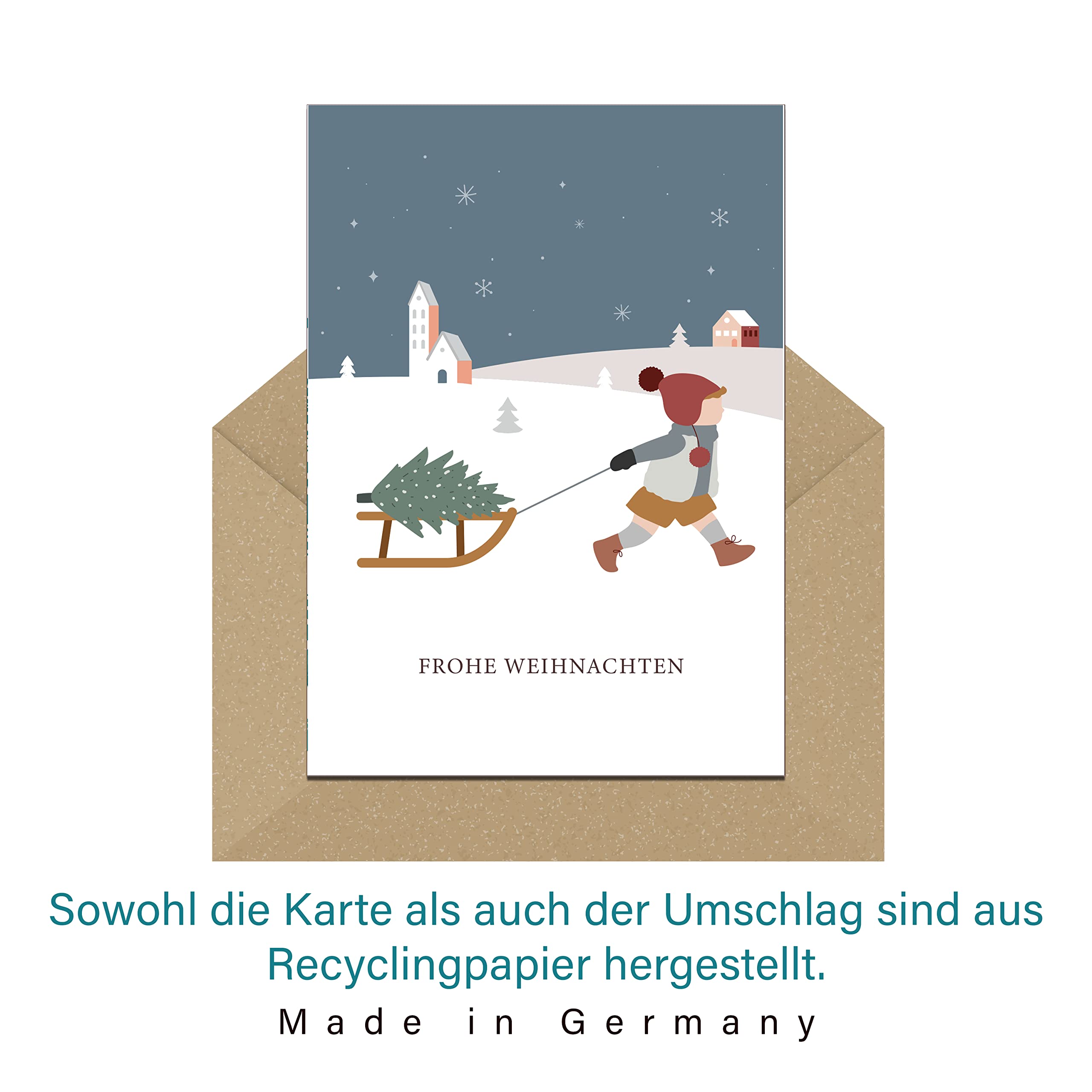 Buste Kraft Biglietti Di Natale Con Buste - Set Di 36 Cartoline