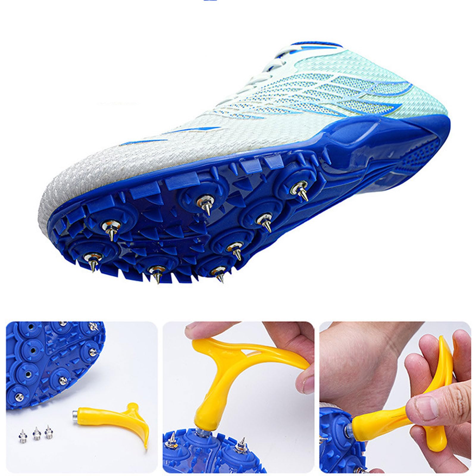 Leggero e Confortevole Track And Field Sprint Scarpe Unisex Leggere Antiscivolo con Punte Scarpe Corsa Antiusura Antiscivolo Allenamento da Competizione Scarpe Competizione di Allenamento