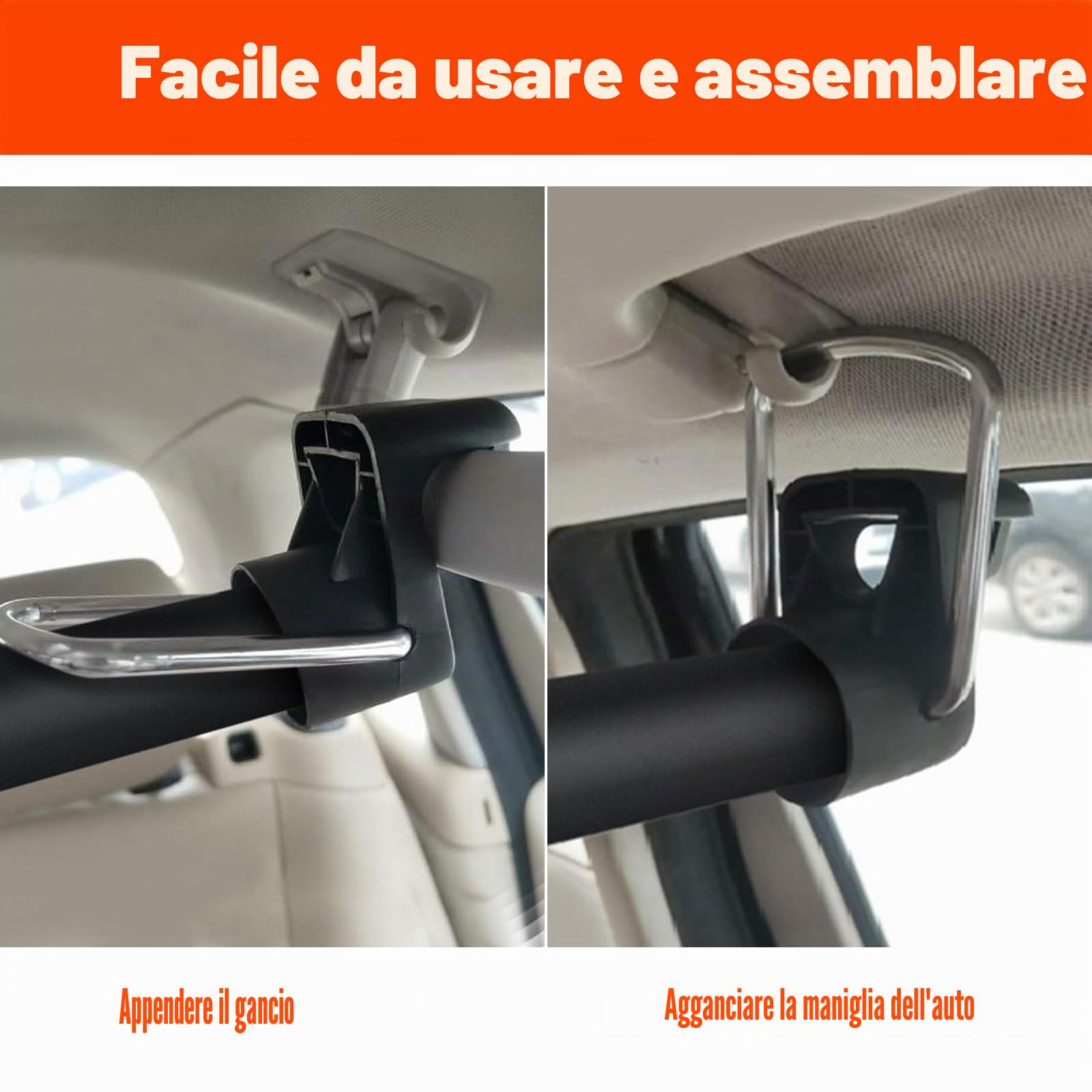 Beinhome Barra appendiabiti espandibile per auto, resistente, 76-160 cm, in acciaio, opaca, regolabile, antiscivolo, capacità 22,7 kg, perfetta per auto, camion, SUV, camper