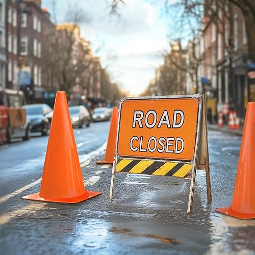 Miniatura 2 de Conos de entrenamiento de fútbol de 12 pulgadas para actividades al aire libre, conos de tráfico naranjas, conos deportivos de plástico, 10 paquetes