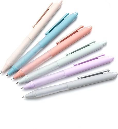 Miniatura 10 de Linbsunne Bolígrafos de punta media de 0.039 pulgadas con agarre súper suave para hombres y mujeres retráctiles (paquete de 18 + 12 repuestos)