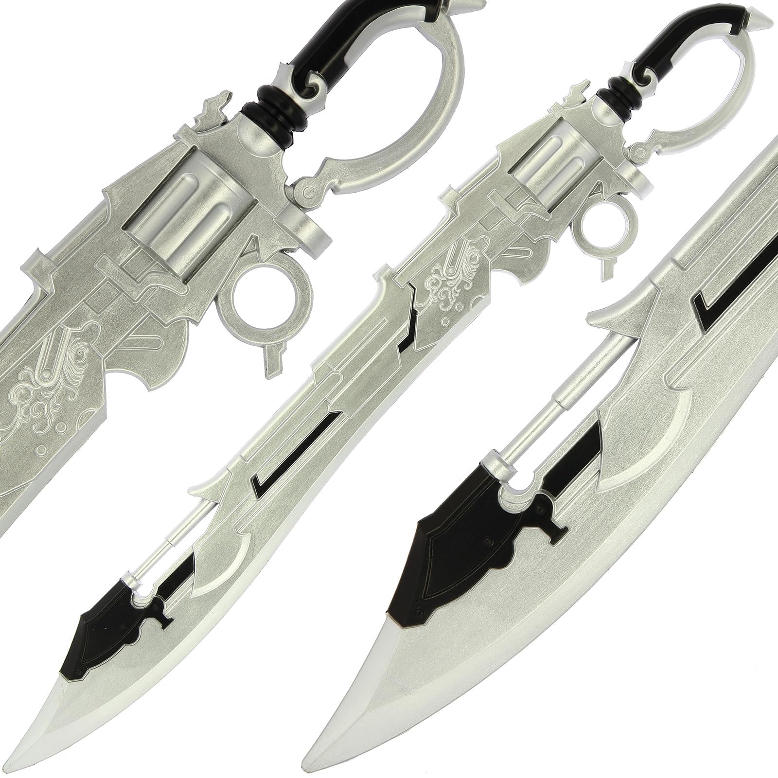 Foam Gunblade Lion Heart 101cm Foam Cosplay Thancred Fantasy Prop FFXIV Replica Weapon, Lightweight PU Costume Sword for Halloween, Conventions & Display