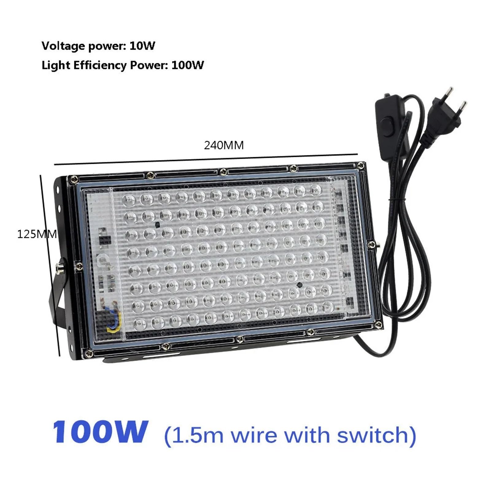 50 W, 100 W, 200 W, 300 W, 395 nm, 405 nm, 365 nm LED-Ultraviolett-UV-Lampe for Drucken, Sprühen, Lackieren, Harzfärben und Aushärten von Klebstoffen.(365nm,300W)