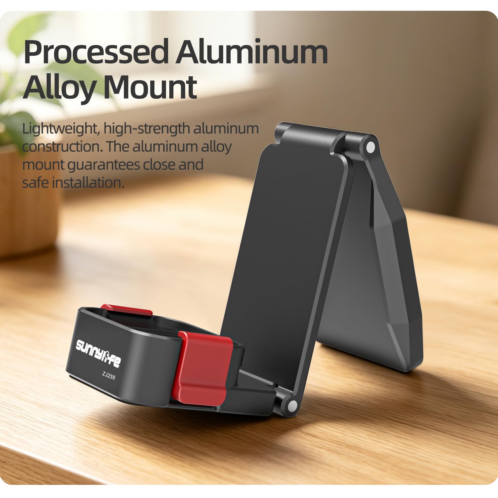 Generico Supporto con fissaggio magnetico per DJI Osmo Pocket 4 Pro/4/3, adattatore di espansione magnetico in lega di alluminio con impugnatura regolabile a 180° e vite da 1/4″, rosso