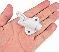 Vista 5 de 4 pestillos autobloqueantes, pestillo de puerta de resorte para valla de madera, pestillos automáticos de puerta resistentes de seguridad, cierre