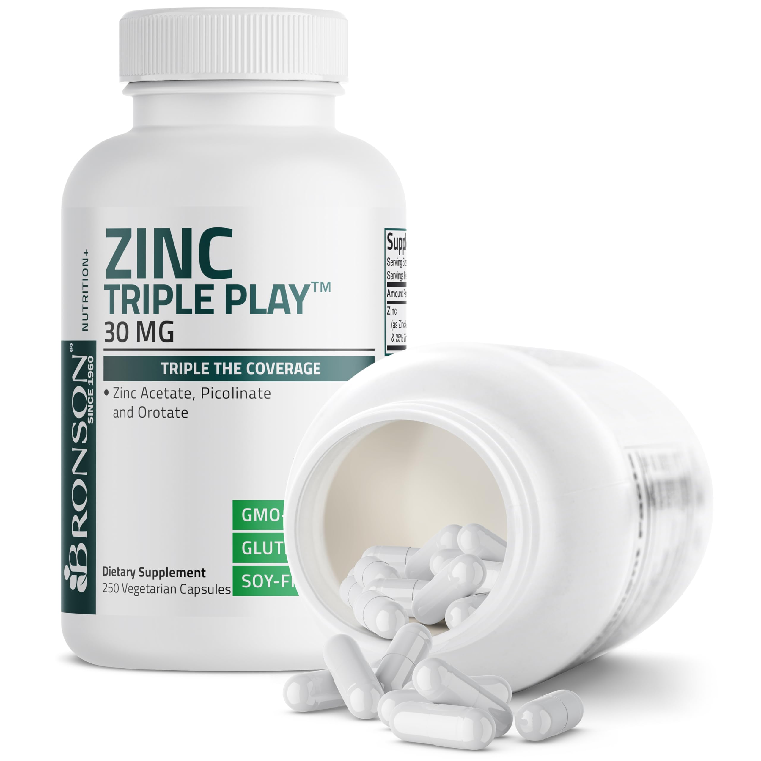 Amazon.com: Bronson Zinc Triple Play 30mg Triple Coverage Immune