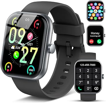 Smart Watch for Men Women Answer/Make Call, 2025 1.83" HD Touchscreen Fitness Tracker, 110+ Sport Modes, Fitness Watch with Heart Rate/Sleep Monitor/Step, IP68 Waterproof Smartwatch for Android iOS