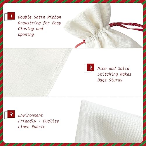 Miniatura 7 de Bolsas de regalo de Navidad con cordón, bolsas de regalo de Papá Noel, bolsas de regalo de Navidad para excavadoras de construcción de automóviles