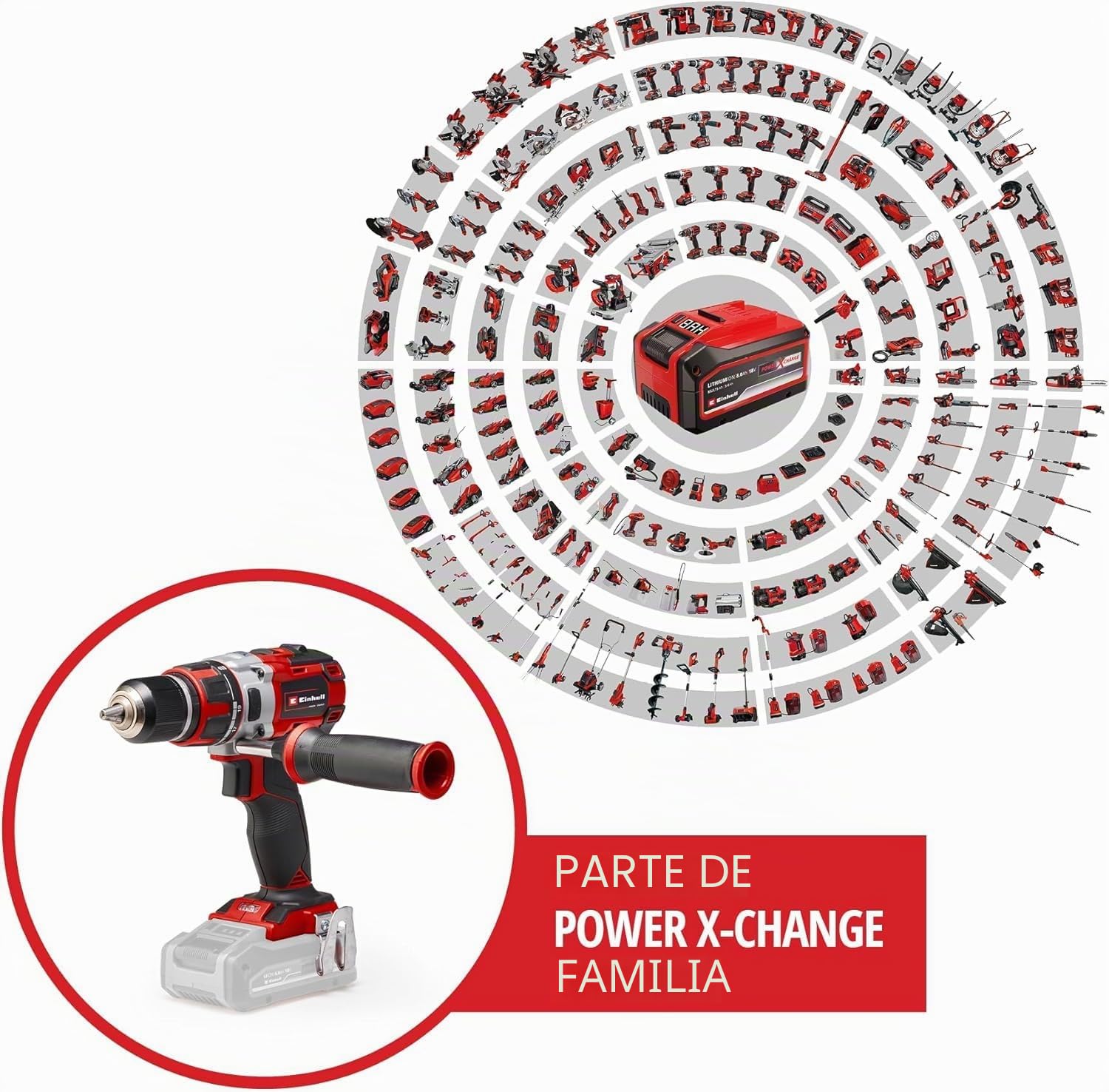 Einhell Taladro atornillador a batería - TE-CD 18 Li Brushless Solo Power X-Change, Iones de litio, par de 60 Nm, motor sin escobillas, mandril de metal de 13 mm, sin batería ni cargador